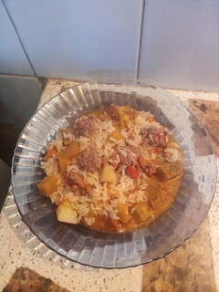 Una foto de Guiso de chorizo con arroz