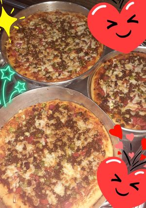صورة لوصفة بيتزا باللحمة المفرومه 😋🍕