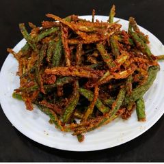 A picture of Bhindi Fry /Kurkuri bhindi.
