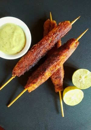 A picture of Veg Seekh Kebabs.