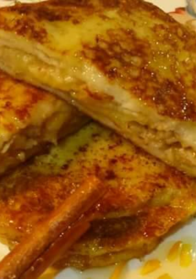 Una foto de Torrijas rellena de platano y nueces!