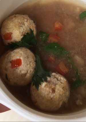 Foto resep Mpasi sup bola tahu