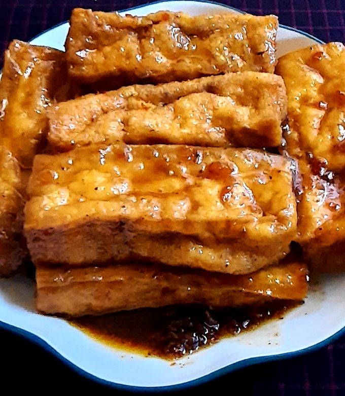Hình của món Đậu hủ khìa nước dừa.