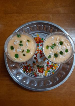 A picture of Muskmelon juice.