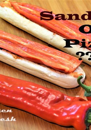 A picture of Sandwich Or Pizza??? | Spanish Paprika Recipe.