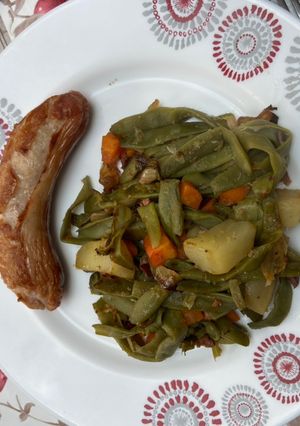 Une photo de Petits légumes aux lardons