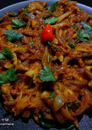 A picture of Mushroom curry.