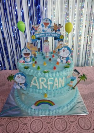 Foto resep Kue Ulang Tahun Doraemon