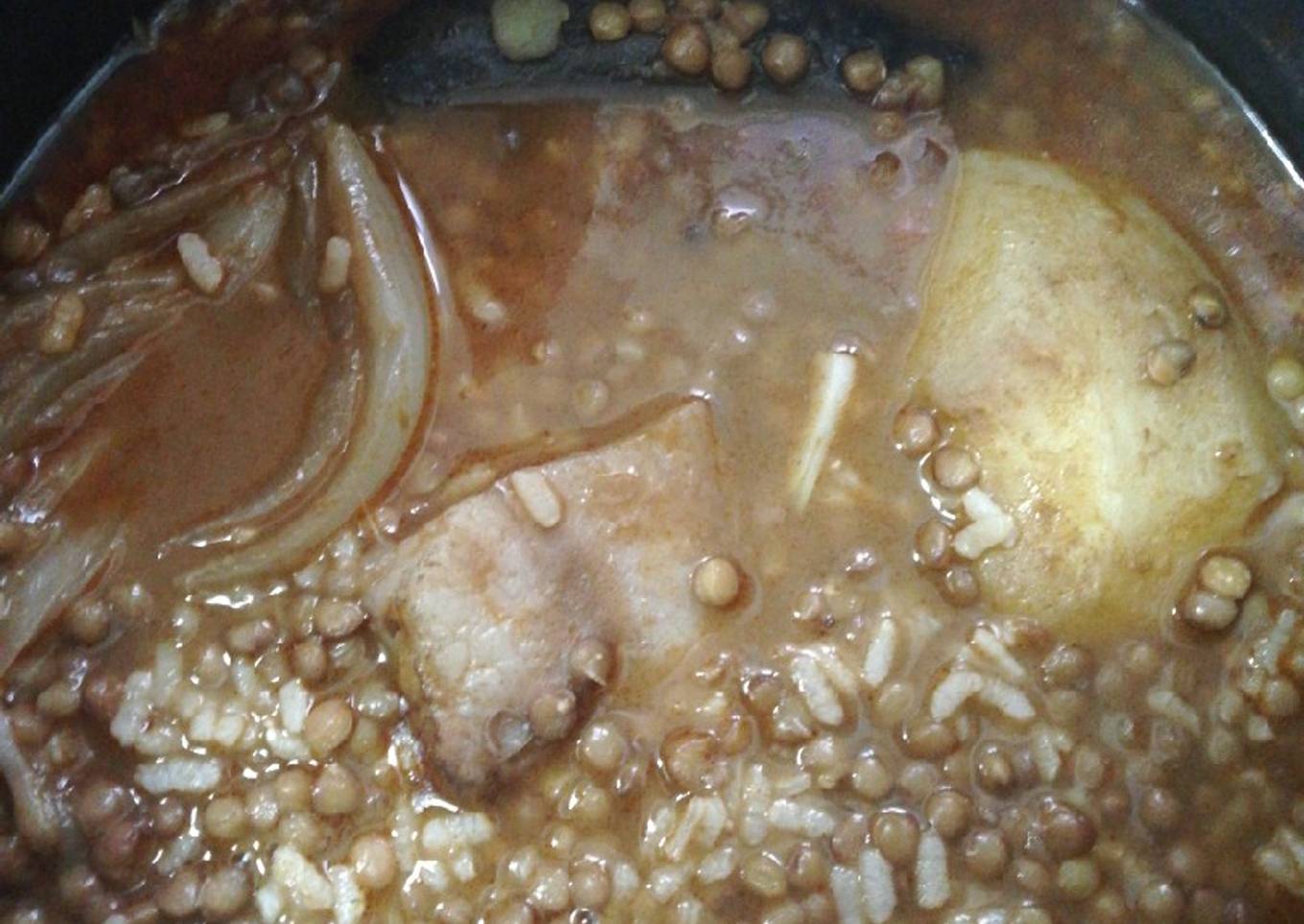 Lentajas con arroz(a mi gusto)