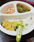 Trứng cuộn rong biển phô mai cho bé