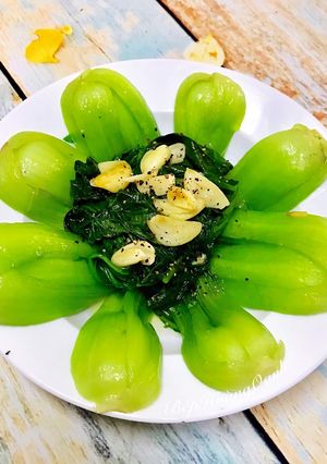 Hình của món Cải Thìa Xào Tỏi Đơn Giản.