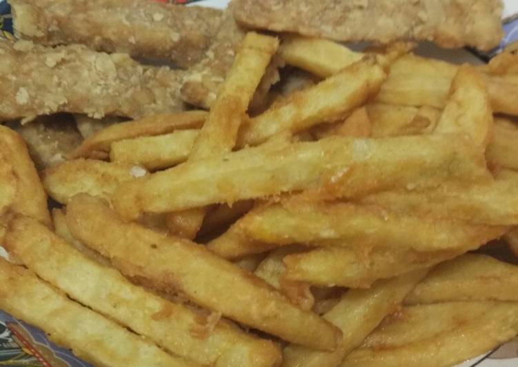 French fries/kentang goreng 2 bahan tanpa direbus Rp 7500
