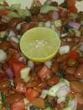 Leftover rajma chat