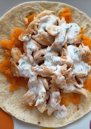 Una foto de Taco de Pollo con Calabaza