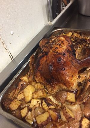Una foto de Pavo al horno