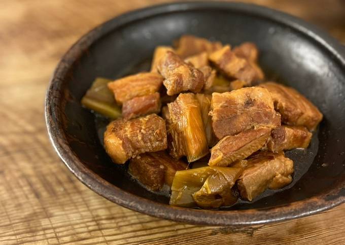 🍖 Braised Pork Belly In Soysauce Based Japanese Flavour Buta Kakuni Pressure Cooked Recipe 