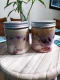 Yogurt Griego Con Avena y Arándanos