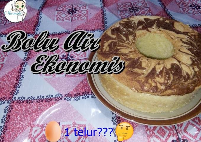 Resep Bolu Air Ekonomis Satu Telur, Lezat