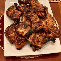 A picture of Chicken tikka legs.