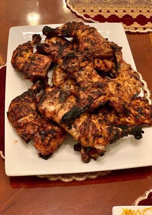 A picture of Chicken tikka legs.