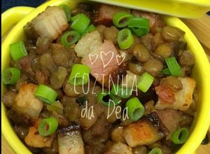 Foto de Lentilha com calabresa e bacon