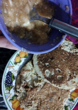 Una foto de Hotcakes de avena y banana