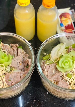 Hình của món Thịt Bò Xào Mì Trứng.