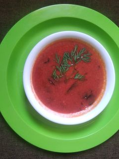 કોર્ન ટોમેટો સૂપ રેસીપી મુખ્ય ફોટો