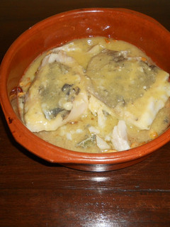 Una foto de Bacalao al pil pil