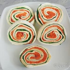Pinwheel sandwich Tricolour A picture of Pinwheel sandwich Tricolour.