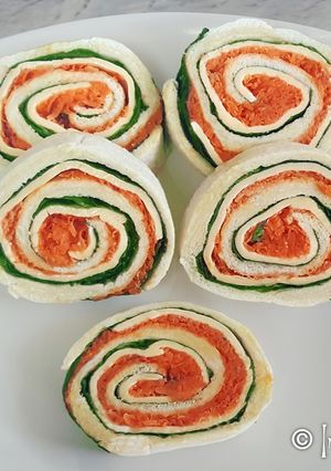 A picture of Pinwheel sandwich Tricolour.