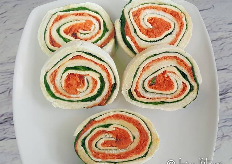Steps to Make Perfect Pinwheel sandwich Tricolour