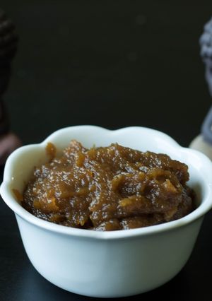 A picture of Chakka Varatti or Jackfruit Preserve.
