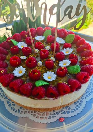 Foto di Cheesecake Lamponi e Pistacchio