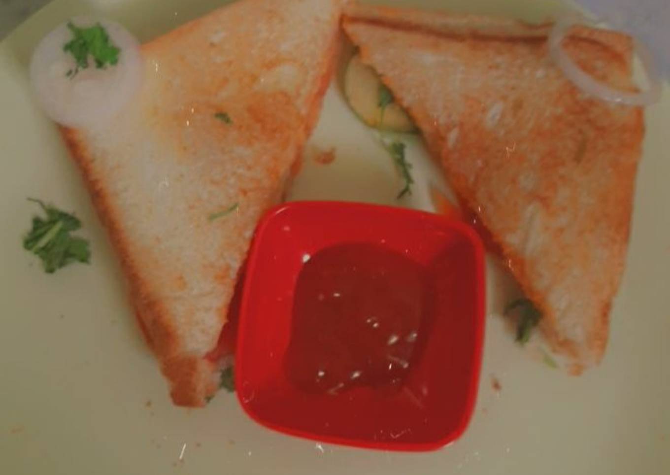 3 layered cheese sandwich