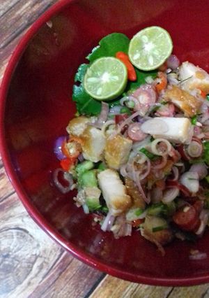 Foto resep Ikan asin masak sambal matah kecombrang