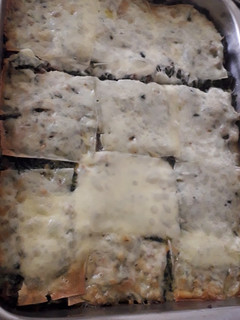 Una foto de Budín de acelga y papas doradas
