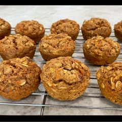 A picture of Healthy Carrot Oat Muffins.
