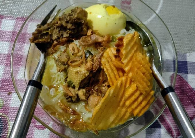 Nasi Soto ayam rumahan