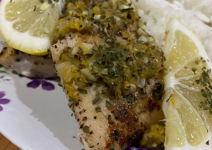 Butter Garlic Lemon Zest Mahi Mahi (No Oil)