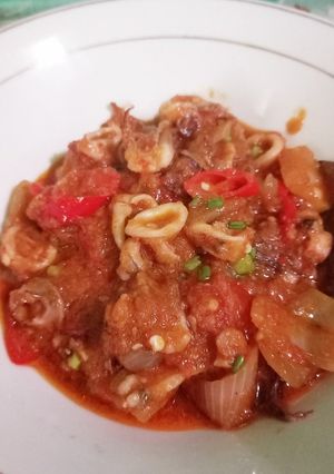 Foto resep Baby Cumi Oseng Merah anti ribet