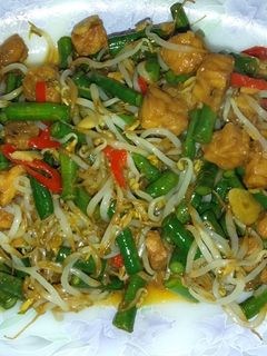 Foto resep Tumis tauge tempe kacang panjang