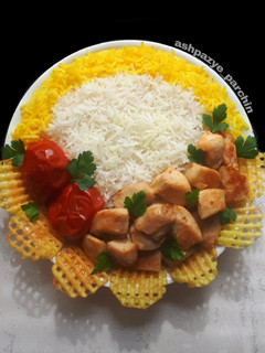 عکسی از دستور قاورمه مرغ 🌸 فقط با نمک و کره 🌸