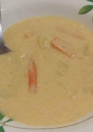 Una foto de Crema de puerros