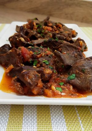 Una foto de Asadura al ajillo pastor/receta típica canaria