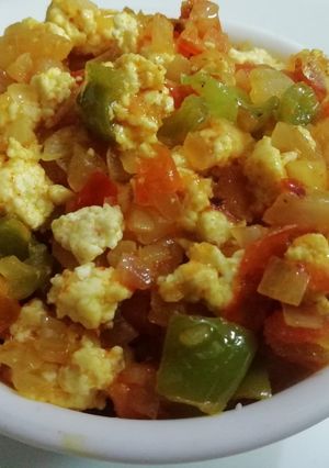 A picture of Paneer Capsicum Bhurji.
