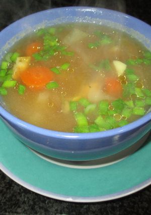 Foto principal de Sopa de miso con variedad de setas chinas (vegana)