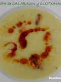 Sopa de calabacín con Clotxinas
