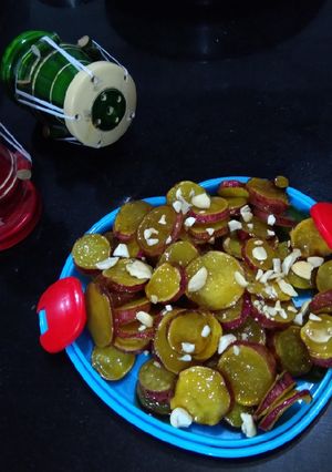 A picture of Sweet potato coins.