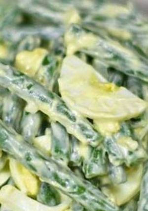 Фото Салат из стручковой зеленой фасоли.